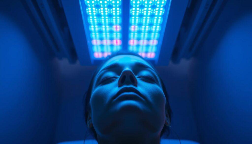 blue and red light therapy for acne