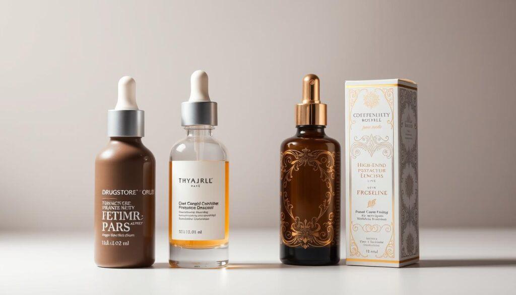 drugstore vs high-end serums