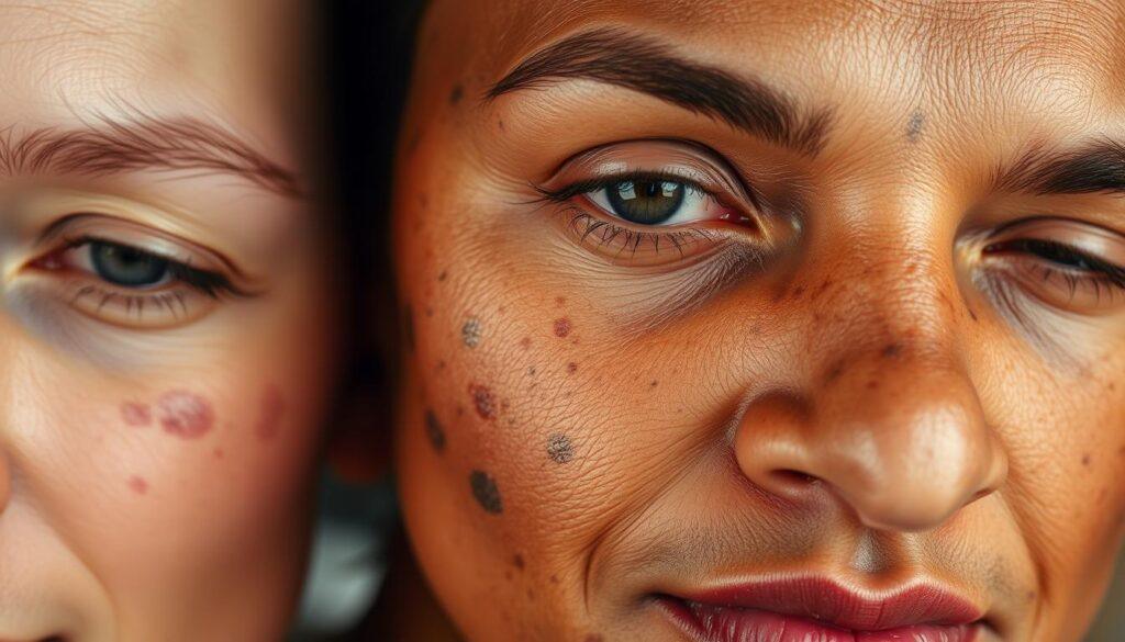 recognizing different skin discoloration types